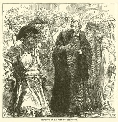 Servetus on his Way to Executiondani af English School