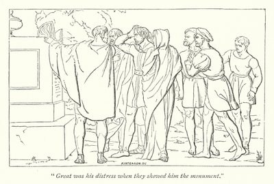 Shakespeares Pericles, Prince Of Tyre; Cleon viser Pericles Marinas grav (gravering) af English School