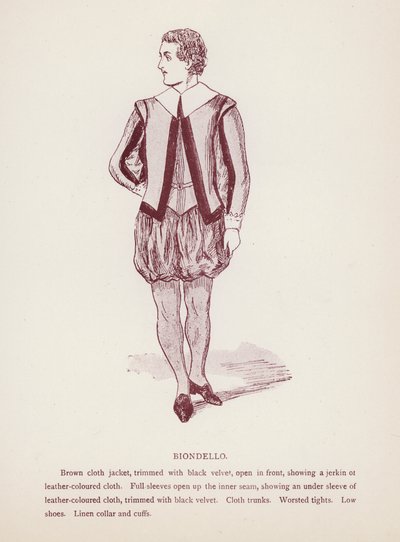 Shakespeares Taming of the Shrew: Biondello (litho) af English School