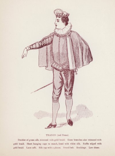 Shakespeares Taming of the Shrew: Tranio, 2nd Dress (litho) af English School