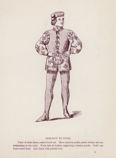 Shakespeares The Merry Wives of Windsor: Servant to Ford (litho) af English School