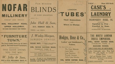 Ark med lokal reklame af English School