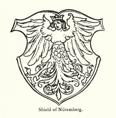 Nürnbergs skjold (gravering) af English School