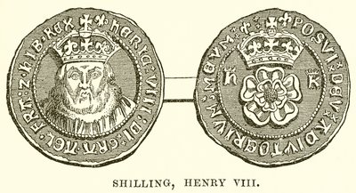 Shilling, Henry VIII af English School
