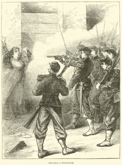 Skydning af en petroleuse, maj 1871 af English School