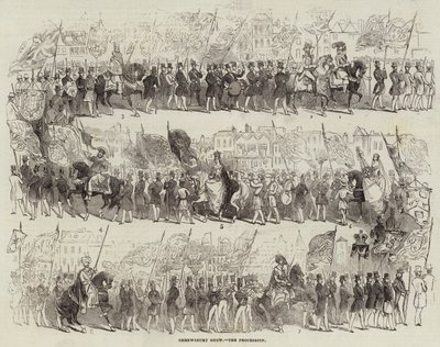 Shrewsbury Show, Procession (gravering) af English School