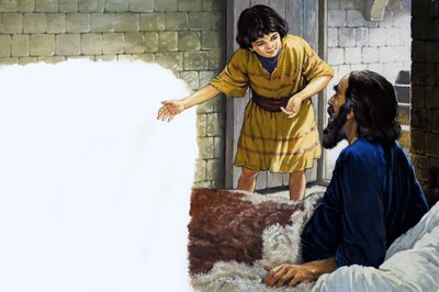 Kranker Mann und Junge von English School