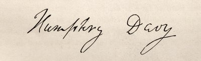 Signatur af Sir Humphry Davy (1778-1829) af English School
