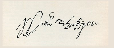 Signatur af William Shakespeare, fra 