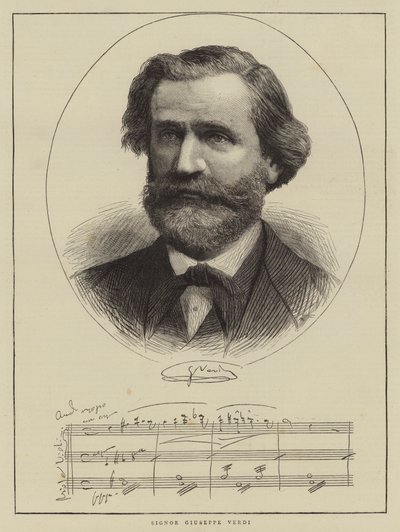 Signor Giuseppe Verdi (gravering) af English School