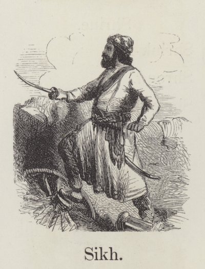 Sikh (gravering) af English School