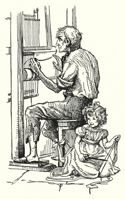 Silas Marner (litho) af English School