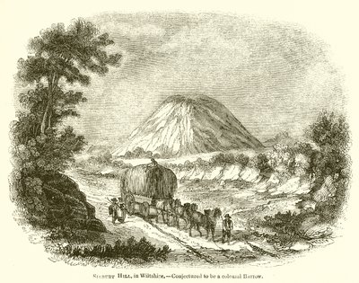 Silbury Hill, Wiltshire.--Formodet at være en kolossal Barrow af English School