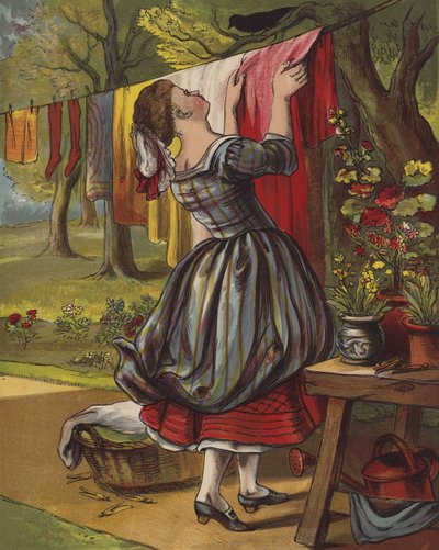 Syng en sang af sixpence (farve litho) af English School