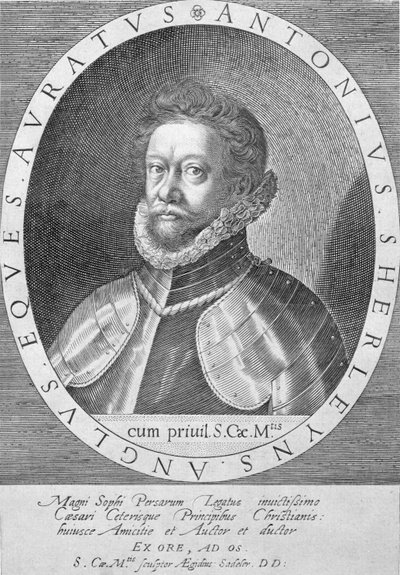 Sir Anthony Sherley (gravering) af English School