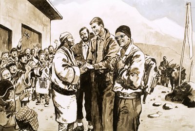 Sir Edmund Hillary besøger Nepal igen i 1963 af English School
