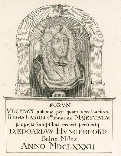 Sir Edward Hungerford, der bei der Krönung von König Karl II. zum Ritter des Bades ernannt wurde von English School
