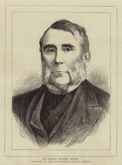 Sir Edward William Watkin (gravering) af English School