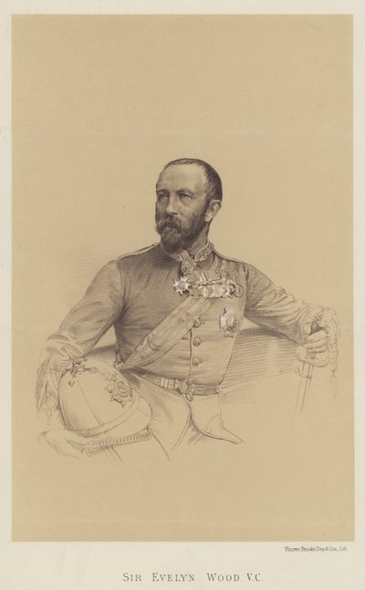 Sir Evelyn Wood, VC (litho) af English School