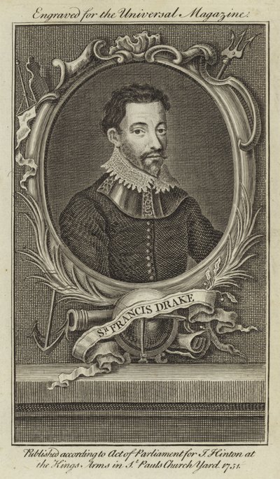 Sir Francis Drake af English School