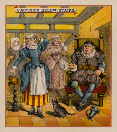 Sir Francis Drake And His Goblins (farve litho) af English School