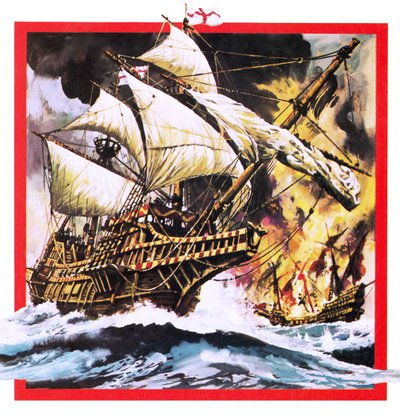 Sir Francis Drakes The Golden Hind af English School