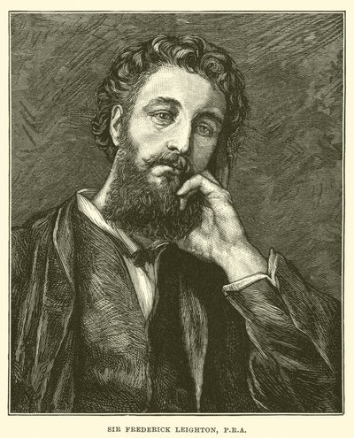 Sir Frederick Leighton, PRA (gravering) af English School