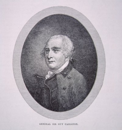 Sir Guy Carleton (litho) af English School