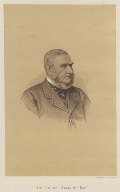 Sir Henry Allsopp, baronet (litografi) af English School