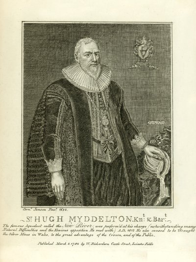 Sir Hugh Myddleton af English School