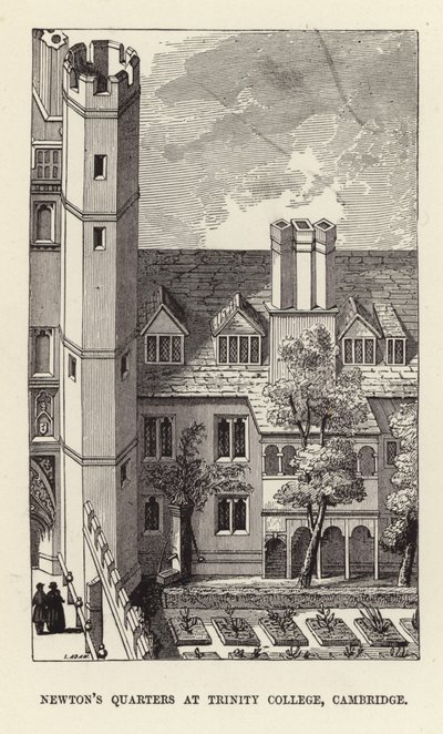 Sir Isaac Newtons kvarter på Trinity College, Cambridge af English School