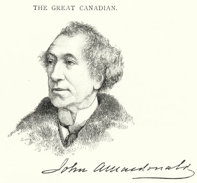 Sir John Alexander Macdonald (gravering) af English School