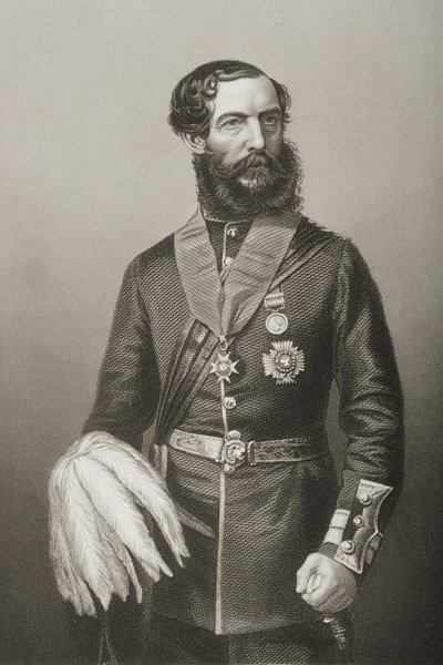 Sir John Eardley Wilmot Inglis (1814-62) (litho) af English School
