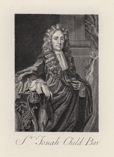 Sir Josiah Child (gravering) af English School