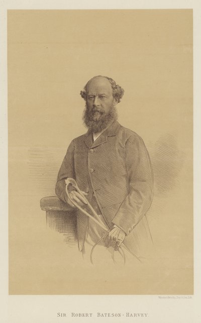 Sir Robert Bateson-Harvey (litho) af English School