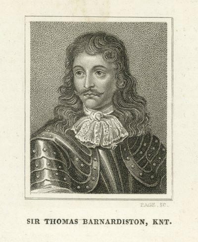 Sir Thomas Barnadiston (gravering) af English School