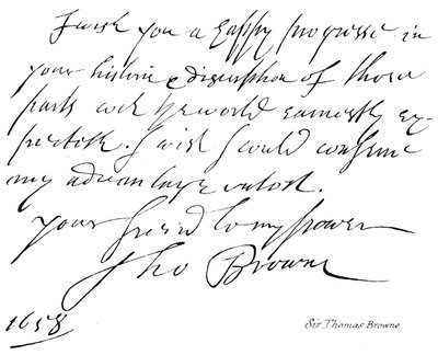 Sir Thomas Browne von English School