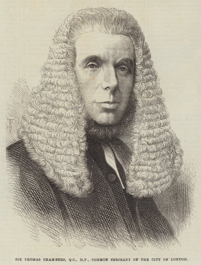 Sir Thomas Chambers, QC, MP, sergeant i City of London (gravering) af English School