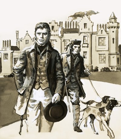 Sir Walter Scott går tur med Tom Purdie af English School