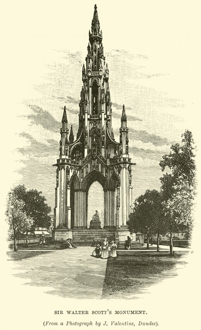 Sir Walter Scotts monument af English School