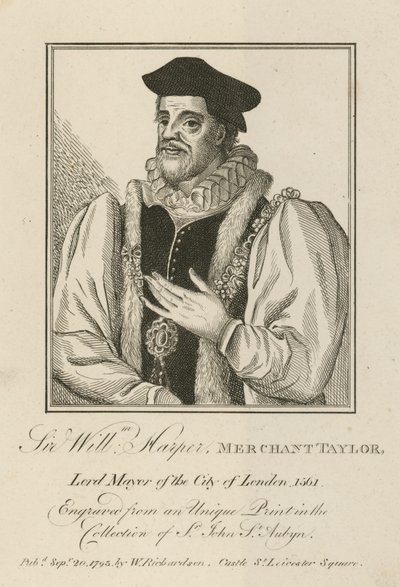 Sir William Harper, købmand Taylor, overborgmester i London af English School