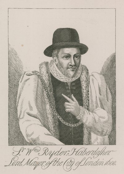 Sir William Ryder, sybehandler, overborgmester i London, 1600 af English School