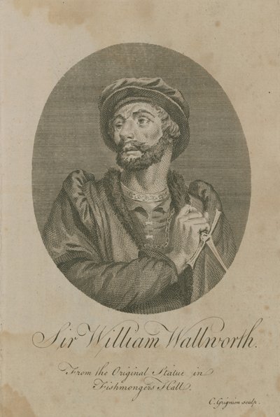 Sir William Wallworth, overborgmester i London, 1370 af English School