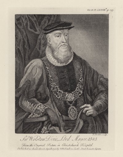 Sir Wolstan Dixie (gravering) af English School