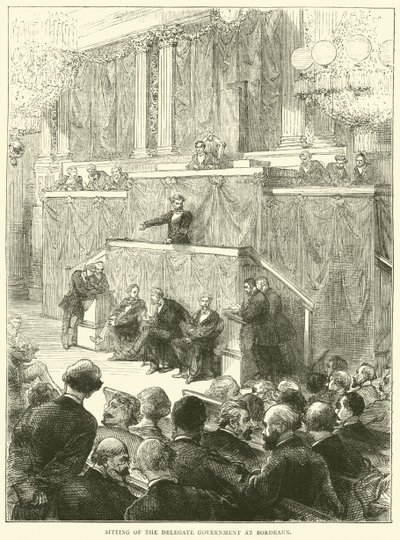 Delegeretregeringens møde i Bordeaux, december 1870 af English School