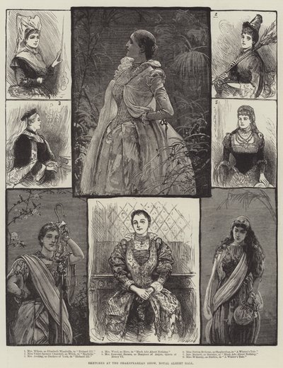 Skitser ved Shakespearean Show, Royal Albert Hall (gravering) af English School