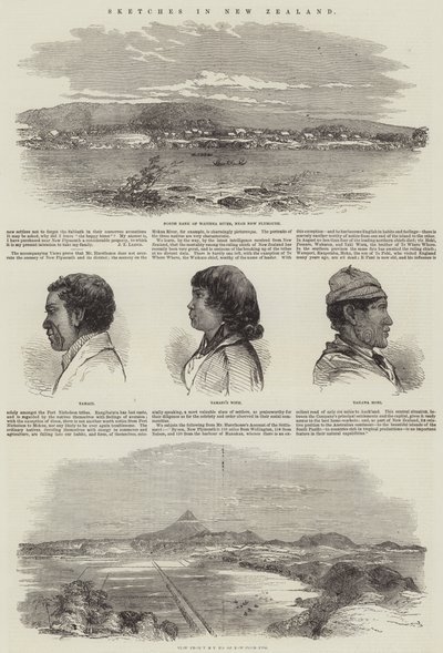 Skizzen in Neuseeland von English School