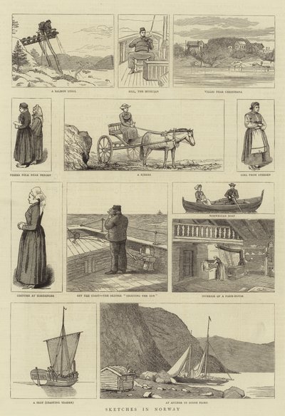 Skitser i Norge (gravering) af English School