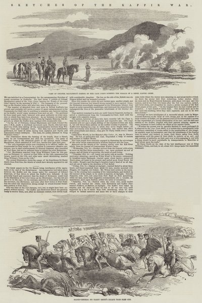 Skitser af Kaffirkrigen (gravering) af English School