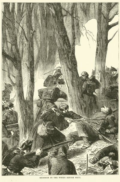 Træfning i skoven før Metz, september 1870 af English School